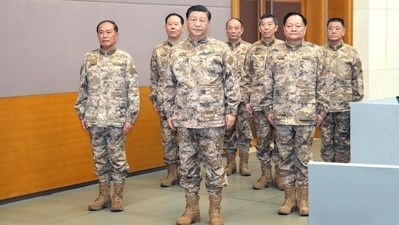 File photo of President Xi Jinping inspecting the joint operations command centre of the Central Military Commission. File photo of President Xi Jinping inspecting the joint operations command centre of the Central Military Commission.