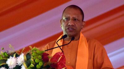 Uttar Pradesh chief minister Yogi Adityanath at a programme in Prayagraj on Thursday. (ANIL K MAURYA/HT PHOTO) Uttar Pradesh chief minister Yogi Adityanath at a programme in Prayagraj on Thursday. (ANIL K MAURYA/HT PHOTO)