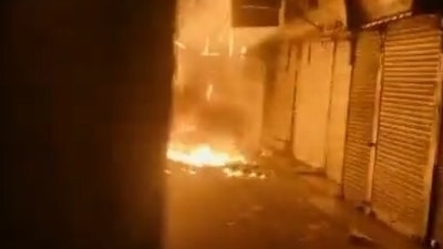 Fire broke out at Bhagirath Market in Delhi's Chandni Chowk. (Twitter/ANI) Fire broke out at Bhagirath Market in Delhi's Chandni Chowk. (Twitter/ANI)
