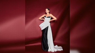 Nora Fatehi's gown is a creation of international designer Mark Bumgarner, known for his bridal wear. (Instagram/@norafatehi) Nora Fatehi's gown is a creation of international designer Mark Bumgarner, known for his bridal wear. (Instagram/@norafatehi)