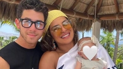 Nick Jonas and Priyanka Chopra with daughter Malti Marie in Mexico in July this year. Nick Jonas and Priyanka Chopra with daughter Malti Marie in Mexico in July this year.