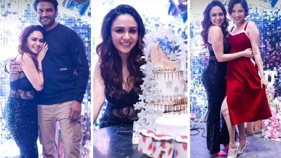 Ankita Lokhande, Sharad Kelkar among others attended Amruta Khanvilkar's birthday bash.