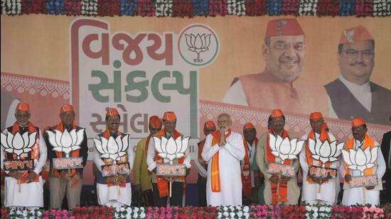 Prime Minister Narendra Modi addressed four rallies on Wednesday. (AP)