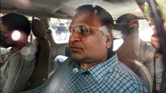 Delhi minister Satyendar Jain. (HT Archive)