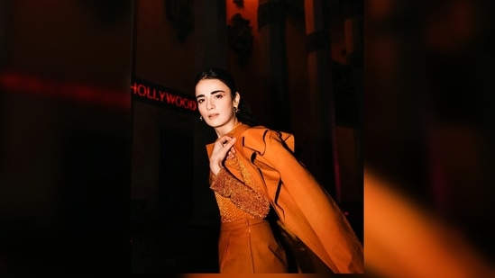 Radhika Madan went all out and gave her best poses on the streets of Estonia for the camera.(Instagram/@radhikamadan)