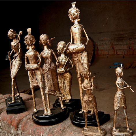Tribes that specialise in Dhokra crafts can be found in the Bastar region, a district in Chhattisgarh. (pinterest)