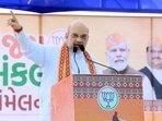 Union home minister Amit Shah addresses a public meeting for the upcoming Gujarat assembly election, in Vagra, on Friday. (ANI) Union home minister Amit Shah addresses a public meeting for the upcoming Gujarat assembly election, in Vagra, on Friday. (ANI)