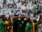 Saudi Arabia's forward Saleh Al-Shehri celebrates at the end of their World Cup match against Argentina(Getty Images) Saudi Arabia's forward Saleh Al-Shehri celebrates at the end of their World Cup match against Argentina(Getty Images)