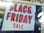 A Black Friday sale sign is seen at a shopping mall in San Diego, California.