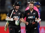 New Zealand's Tom Latham, left, and Kane Williamson walk off after their win over India in their one day international cricket match in Auckland(AP) New Zealand's Tom Latham, left, and Kane Williamson walk off after their win over India in their one day international cricket match in Auckland(AP)