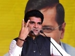 The Aam Aadmi Party’s Gujarat chief ministerial candidate Isudan Gadhvi. (AFP Photo) The Aam Aadmi Party’s Gujarat chief ministerial candidate Isudan Gadhvi. (AFP Photo)