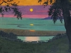 A classic artist's depiction of a sunset: Félix Vallotton, 'Sunset at Grâce, orange and violet sky' (1918)(Privatsammlung) A classic artist's depiction of a sunset: Félix Vallotton, 'Sunset at Grâce, orange and violet sky' (1918)(Privatsammlung)