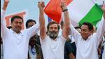 Rahul Gandhi (Centre) with Madhya Pradesh Congress chief Kamal Nath (Right) and Maharashtra Congress chief Nana Patole (Left) (Twitter / @INCIndia) Rahul Gandhi (Centre) with Madhya Pradesh Congress chief Kamal Nath (Right) and Maharashtra Congress chief Nana Patole (Left) (Twitter / @INCIndia)