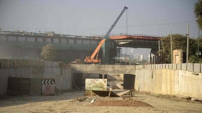 The soon to be ready Bajghera underpass in Gurugram. (Parveen Kumar/ HT) The soon to be ready Bajghera underpass in Gurugram. (Parveen Kumar/ HT)