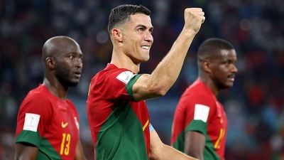 Cristiano Ronaldo celebrates his goal during the FIFA World Cup 2022 match between Portugal and Ghana (FIFA Twitter) Cristiano Ronaldo celebrates his goal during the FIFA World Cup 2022 match between Portugal and Ghana (FIFA Twitter)