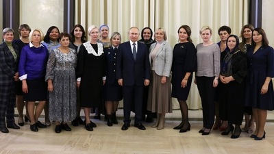 Russian President Vladimir Putin attends a meeting with mothers of military personnel serving in the special military operation ahead of Mother's Day at the Novo-Ogaryovo residence outside Moscow, (AP) Russian President Vladimir Putin attends a meeting with mothers of military personnel serving in the special military operation ahead of Mother's Day at the Novo-Ogaryovo residence outside Moscow, (AP)