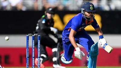 Shreyas Iyer top-scored with 80 off 76 balls for India in the match against New Zealand. (AP) Shreyas Iyer top-scored with 80 off 76 balls for India in the match against New Zealand. (AP)