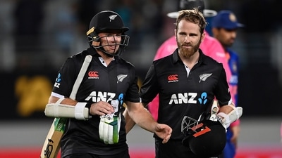 New Zealand's Tom Latham, left, and Kane Williamson walk off after their win over India in their one day international cricket match in Auckland (AP) New Zealand's Tom Latham, left, and Kane Williamson walk off after their win over India in their one day international cricket match in Auckland (AP)