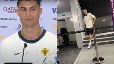 Cristiano Ronaldo's press conference was only of two minutes (YouTube grab/DominicKing_DM) Cristiano Ronaldo's press conference was only of two minutes (YouTube grab/DominicKing_DM)