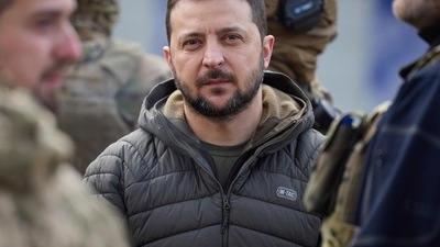 Russia-Ukraine War: Ukrainian President Volodymyr Zelenskyy is seen during his visit to Kherson. (AP) Russia-Ukraine War: Ukrainian President Volodymyr Zelenskyy is seen during his visit to Kherson. (AP)