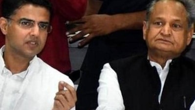 Rajasthan CM Ashok Gehlot (right) with former deputy chief minister Sachin Pilot (left). (File image) Rajasthan CM Ashok Gehlot (right) with former deputy chief minister Sachin Pilot (left). (File image)