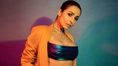 Malaika Arora shimmers in bralette, see-through skirt and blazer for new BTS video from Moving In With Malaika. (Instagram) Malaika Arora shimmers in bralette, see-through skirt and blazer for new BTS video from Moving In With Malaika. (Instagram)