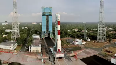 ISRO's PSLV-C54 rocket ready for launch at Satish Dhawan Space Centre, Sriharikota. (ISRO) ISRO's PSLV-C54 rocket ready for launch at Satish Dhawan Space Centre, Sriharikota. (ISRO)