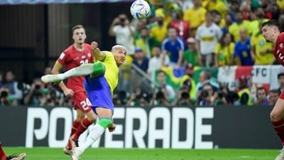 Richarlison scored what could already go down as the goal of the tournament (Getty Images) Richarlison scored what could already go down as the goal of the tournament (Getty Images)