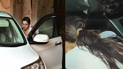 Sara Ali Khan refuses to pose for paparazzi outside her gym class in Mumbai. (Varinder Chawla/ Viral Bhayani) (Varinder Chawla/ Viral Bhayani) Sara Ali Khan refuses to pose for paparazzi outside her gym class in Mumbai. (Varinder Chawla/ Viral Bhayani) (Varinder Chawla/ Viral Bhayani)