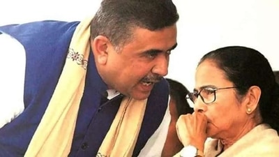 West Bengal chief minister Mamata Banerjee with leader of the opposition Suvendu Adhikari. (File) West Bengal chief minister Mamata Banerjee with leader of the opposition Suvendu Adhikari. (File)
