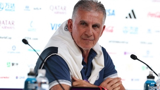FIFA World Cup 2022: Iran's Portuguese head coach Carlos Queiroz attends a press conference.(AFP)