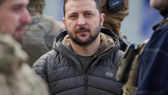 Russia-Ukraine War: Ukrainian President Volodymyr Zelenskyy is seen during his visit to Kherson. (AP)
