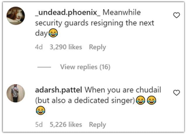 Some of the comments on Shreya’s post Some of the comments on Shreya’s post