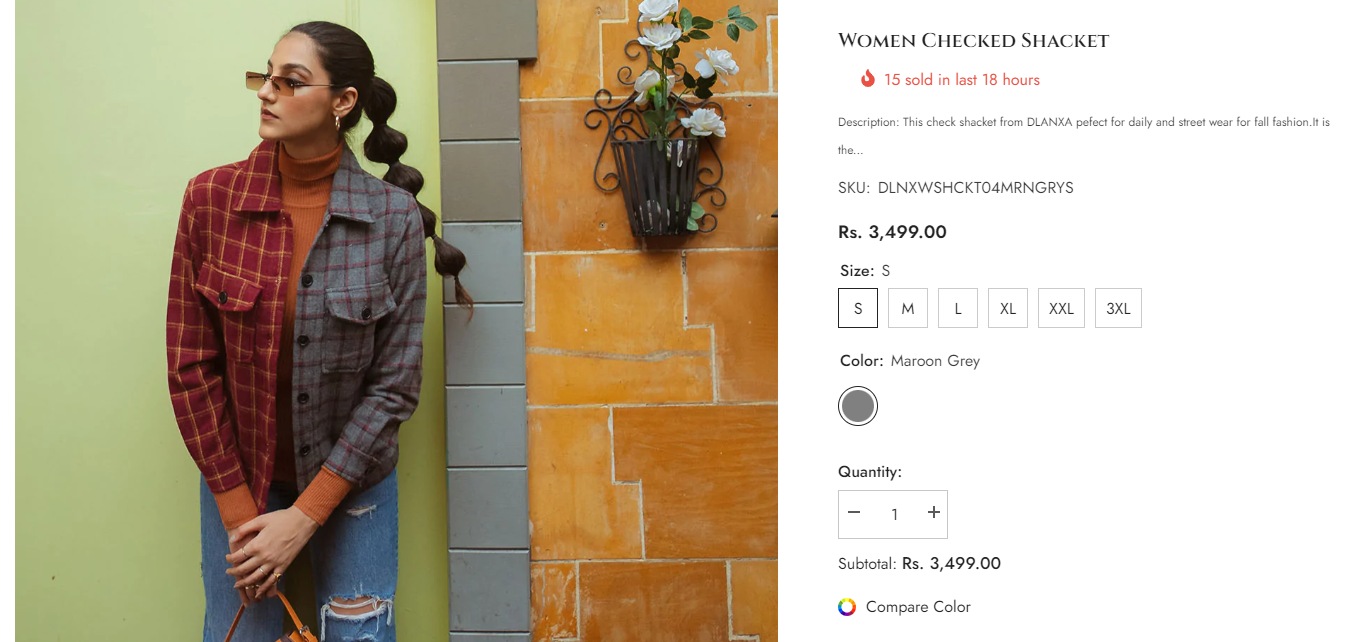 The price of the jacket Disha Parmar wore. (dlanxa.com)