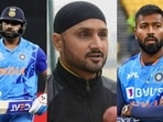 Rohit Sharma; Harbhajan Singh; Hardik Pandya Rohit Sharma; Harbhajan Singh; Hardik Pandya