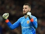 David de Gea in action for Manchester United.