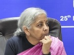 Union Finance Minister Nirmala Sitharaman during her Pre-Budget Meeting with Finance Ministers of all the States and Union Territories at the Manekshaw Centre, in New Delhi, Friday. Union Finance Minister Nirmala Sitharaman during her Pre-Budget Meeting with Finance Ministers of all the States and Union Territories at the Manekshaw Centre, in New Delhi, Friday.