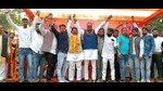 Uttar Pradesh deputy chief minister Brajesh Pathak in Mainpuri on Saturday. (HT) Uttar Pradesh deputy chief minister Brajesh Pathak in Mainpuri on Saturday. (HT)