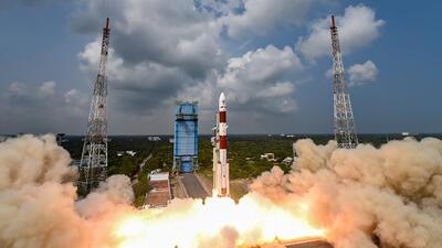 PSLV-C54 takes off from Satish Dhawan Space Centre in Sriharikota on Saturday. (PTI) PSLV-C54 takes off from Satish Dhawan Space Centre in Sriharikota on Saturday. (PTI)