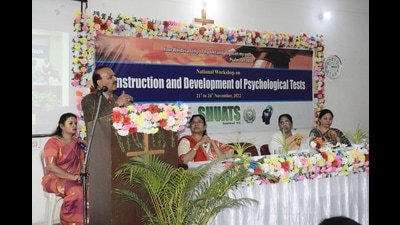 Valedictory function of the workshop underway at SHUATS (HT Photo)