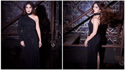 Bhumi Pednekar's fashion game has been strong since day 1. The Badhaai Do actor once again gave the fashion gods a run for their money with her bold yet glamorous avatar in a black one-shoulder gown. (Instagram/@bhumipednekar) Bhumi Pednekar's fashion game has been strong since day 1. The Badhaai Do actor once again gave the fashion gods a run for their money with her bold yet glamorous avatar in a black one-shoulder gown. (Instagram/@bhumipednekar)