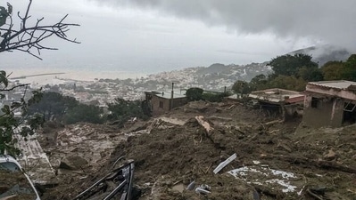 Italy Landslide: Rescuers are working in difficult conditions. (Twitter)