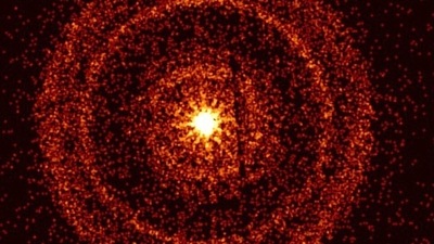 TOPSHOT - This picture provided by NASA on October 14, 2022 shows the Swift�s X-Ray Telescope capturing the afterglow of GRB 221009A about an hour after it was first detected. (AFP) TOPSHOT - This picture provided by NASA on October 14, 2022 shows the Swift�s X-Ray Telescope capturing the afterglow of GRB 221009A about an hour after it was first detected. (AFP)
