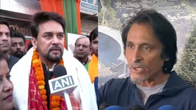 Sports Minister Anurag Thakur; Ramiz Raja Sports Minister Anurag Thakur; Ramiz Raja