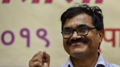 Anand Teltumbde, 73, who spent two-and-a-half years behind bars in the case, walked out of the jail around 1.15 pm on Sunday, news agency PTI reported. (PTI file) Anand Teltumbde, 73, who spent two-and-a-half years behind bars in the case, walked out of the jail around 1.15 pm on Sunday, news agency PTI reported. (PTI file)