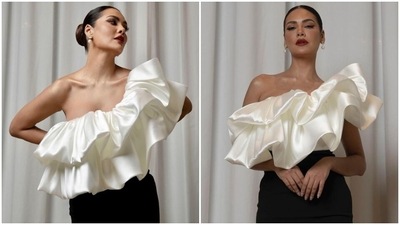 Esha Gupta's ensemble is the ultimate look for your bestie's bachelorette party. (Instagram) Esha Gupta's ensemble is the ultimate look for your bestie's bachelorette party. (Instagram)