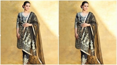 Kajol, for the promotions of Salaam Venky, picked a stunning ethnic ensemble. (Instagram/@kajol) Kajol, for the promotions of Salaam Venky, picked a stunning ethnic ensemble. (Instagram/@kajol)