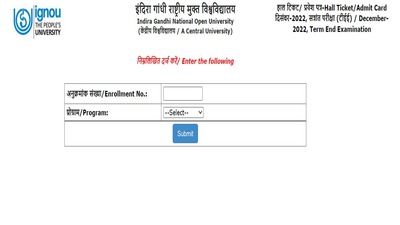 IGNOU TEE December Hall Ticket 2022 released at ignou.ac.in, download link here IGNOU TEE December Hall Ticket 2022 released at ignou.ac.in, download link here
