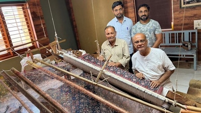 The Salve family in Gujarat keeps 900-year-old heritage of Patola sarees alive. (ANI) The Salve family in Gujarat keeps 900-year-old heritage of Patola sarees alive. (ANI)