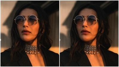 Karishma decked up in a black laced bralette and layered it with a black formal blazer with lapel collars and full sleeves. Karishma further added a pair of black formal trousers and completed her look. (Instagram/@karishmaktanna) Karishma decked up in a black laced bralette and layered it with a black formal blazer with lapel collars and full sleeves. Karishma further added a pair of black formal trousers and completed her look. (Instagram/@karishmaktanna)